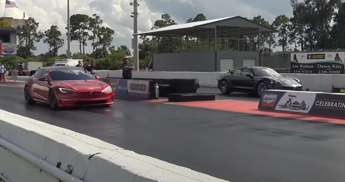 Así de rápido es el Tesla Model S Plaid del Porsche Taycan Turbo S.